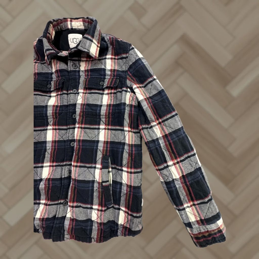 Ugg UGG Jacket Small Blue Plaid Quilted Flannel Button Front Lined Warm Unisex Size US S / EU 44-46 / 1 - 1 Thumbnail