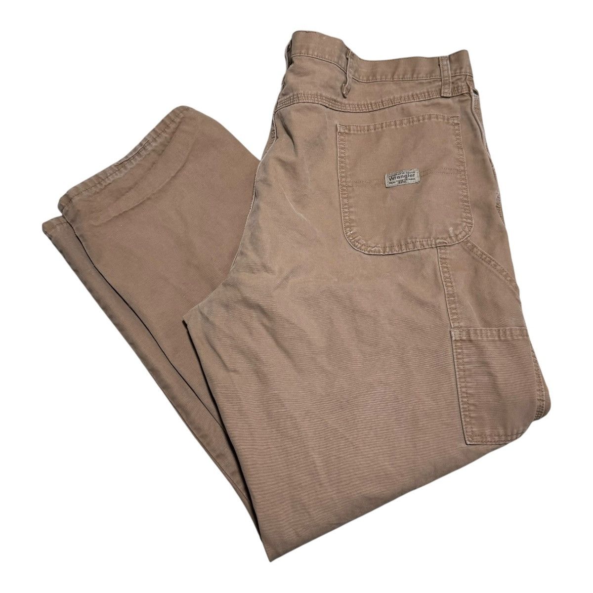 Vintage × Wrangler Wrangler Khaki Paint Splatter Carpenter Pants 44x32 Size US 44 / EU 60 - 1 Thumbnail