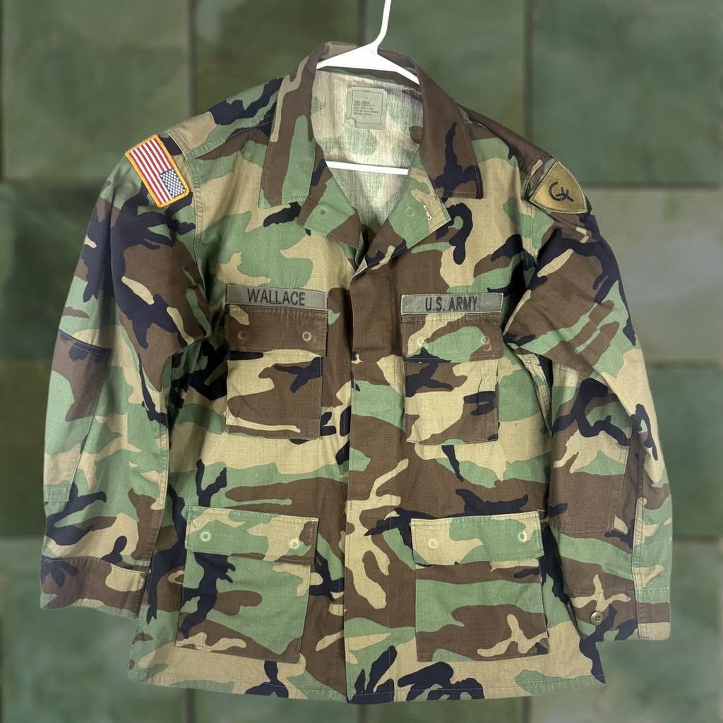 American Apparel American Apparel Jacket Mens L Green Camo US Army BDU Combat Button Front Size US L / EU 52-54 / 3 - 1 Thumbnail