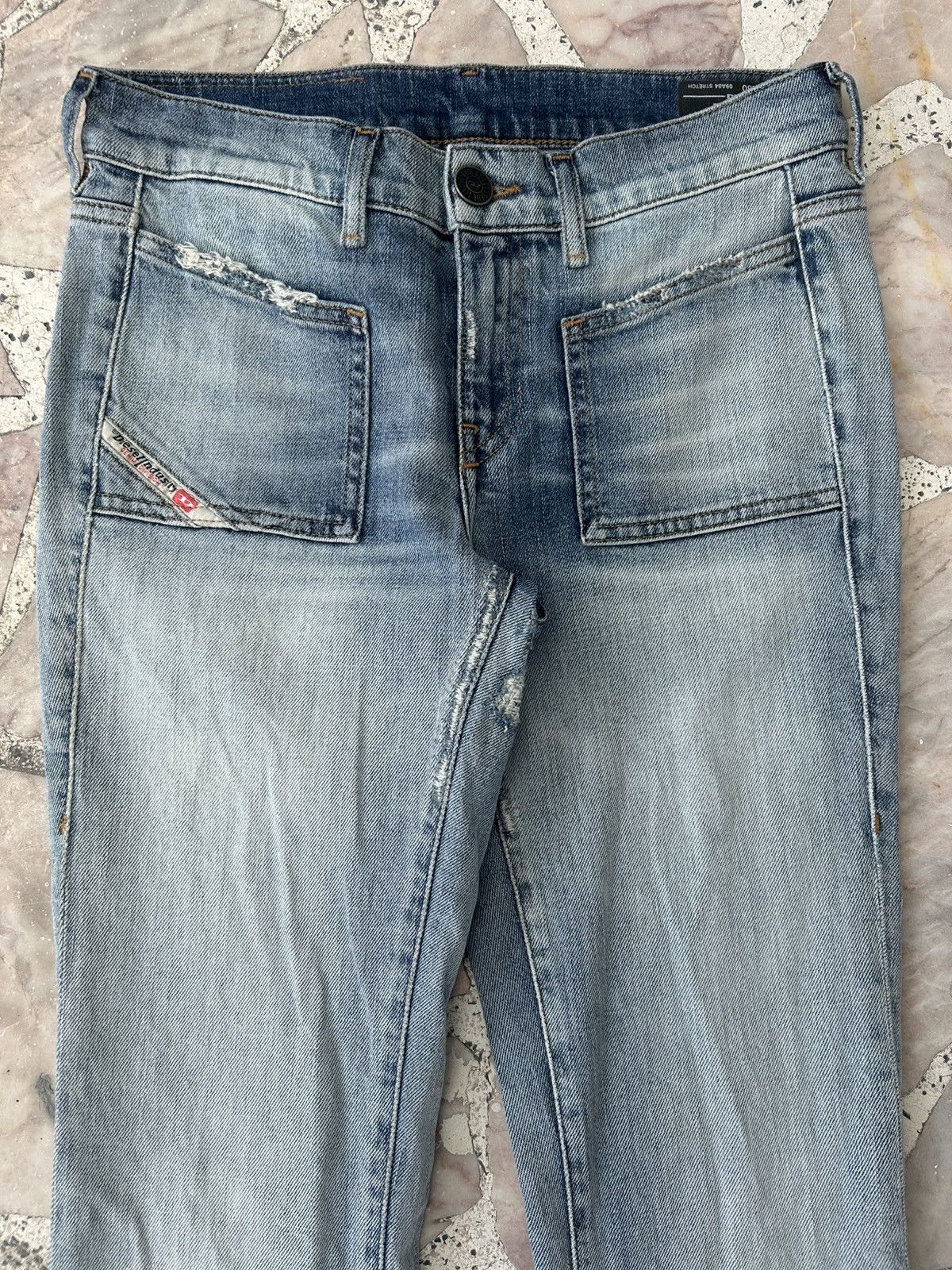 Diesel Diesel D-Ebby Vintage Ripped Flare Jeans Size US 28 / EU 44 - 3 Thumbnail