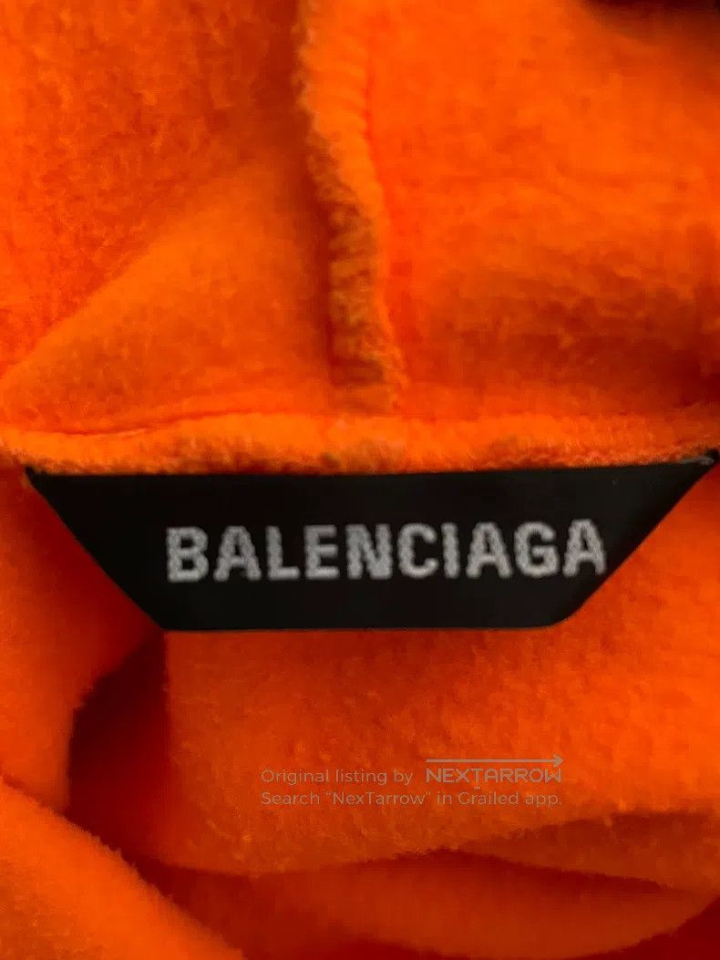 Balenciaga Balenciaga Seven languages orange hoodie Size US XS / EU 42 / 0 - 3 Thumbnail