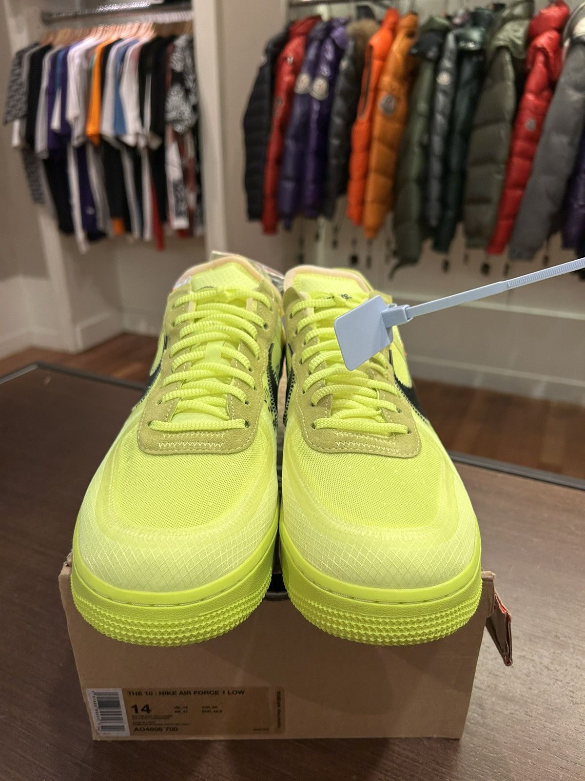 Nike Nike Air Force 1 Low Off-White Volt Size US 14 / EU 47 - 5 Thumbnail
