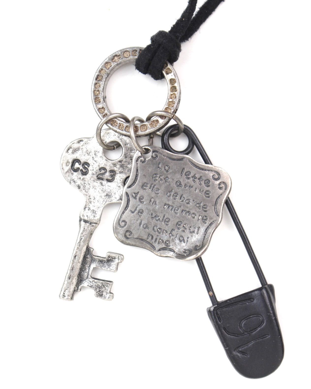 Vintage 2000S JAPANESE MADE GRUNGE TALISMAN KEY + ENGRAVED NECKLACE Size ONE SIZE - 1 Thumbnail