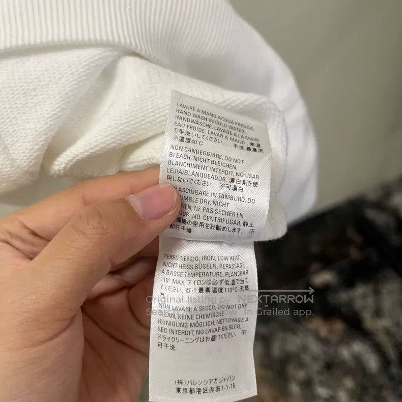 Balenciaga Balenciaga White Hooded Sweatshirt Size US S / EU 44-46 / 1 - 8 Thumbnail