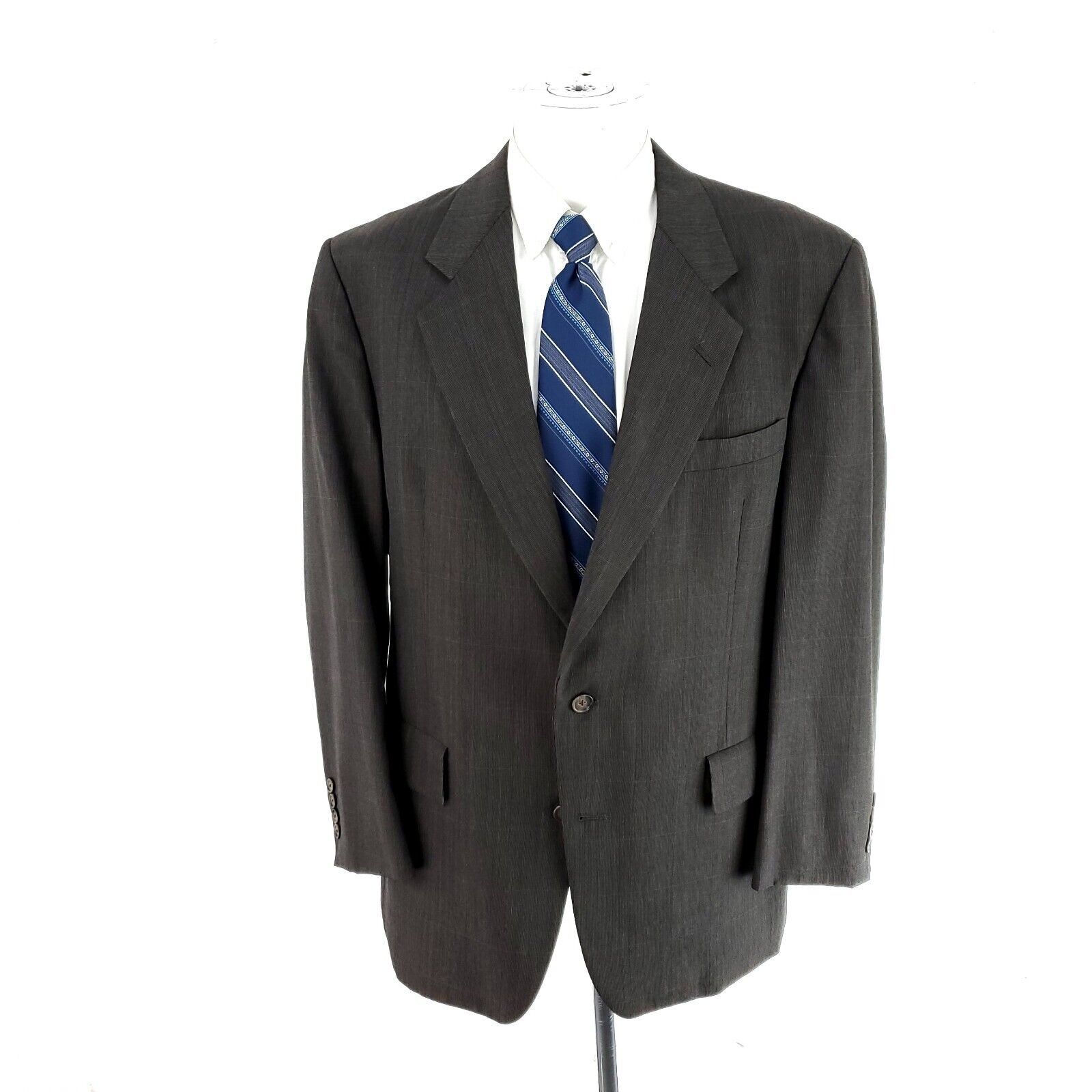 Hart Schaffner Marx Hart Schaffner Marx Wool 2 Button Blazer 40R Gray W/ Multi C Size 40R - 3 Thumbnail
