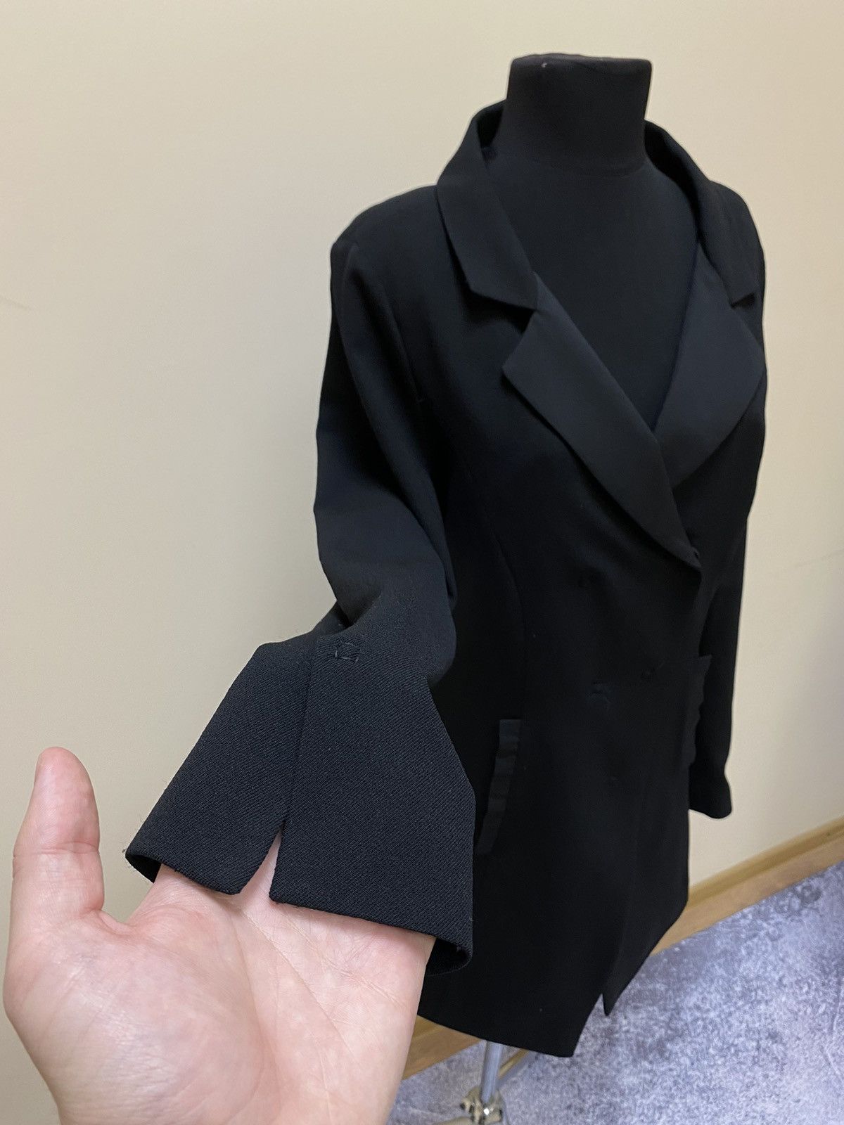 Annette Gortz Annette Gortz Womens Black Coat Jacket Virgin Wool Size 40 Size S / US 4 / IT 40 - 4 Thumbnail