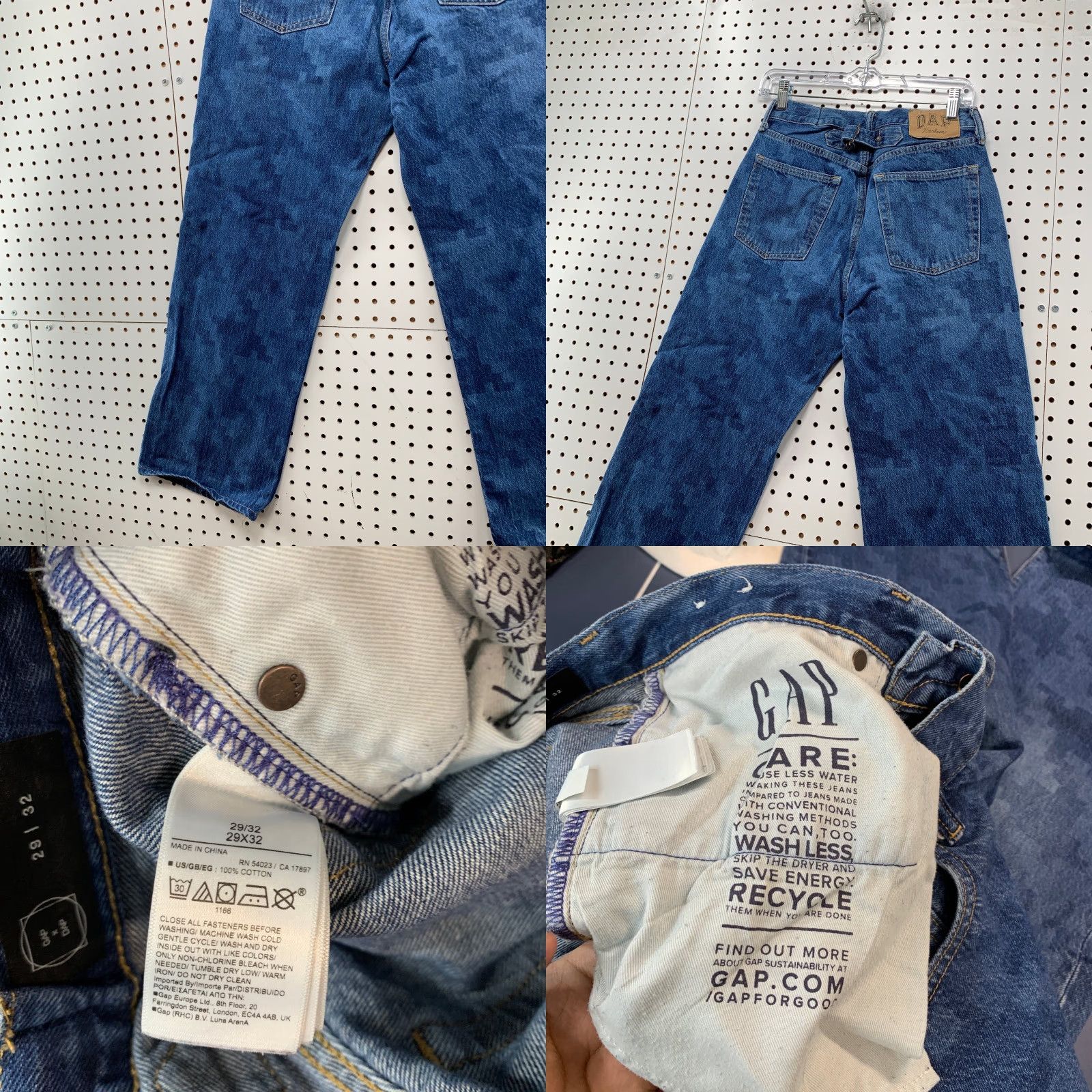Gap Gap Jeans Mens 29x27 29x32 Harlem Dapper Dan Limited Edition Gap 1969 5-Pocket Straight Denim Blue Cotton Jeans Size US 29 - 8 Thumbnail