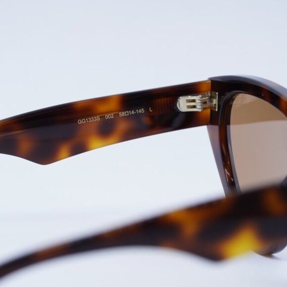 Gucci Gucci GG1333S 002 Sunglasses Havana Cat Eye Frame, Brown Size ONE SIZE - 8 Thumbnail