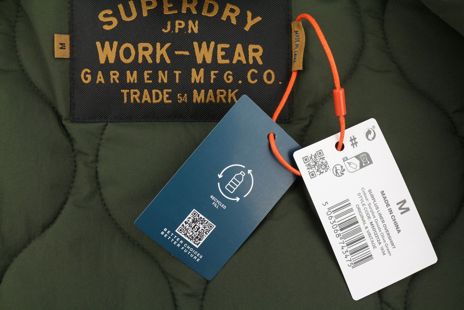 Superdry Surplus Liner M Green Quilted Padded Snap 87139 Size US M / EU 48-50 / 2 - 8 Thumbnail