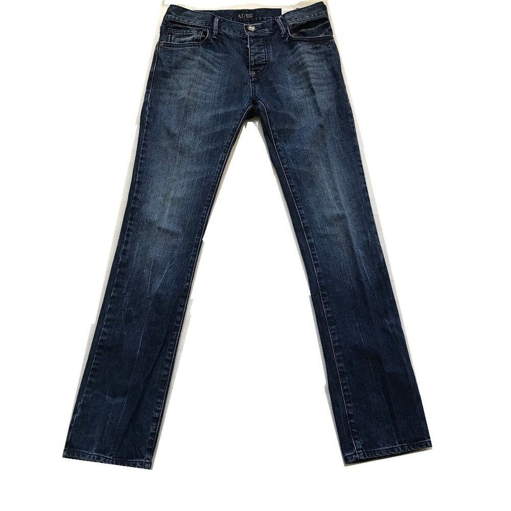 Giorgio Armani Armani Jeans J024L Dark Wash Medium Rise Straight Leg Women' Size 29" - 2 Thumbnail