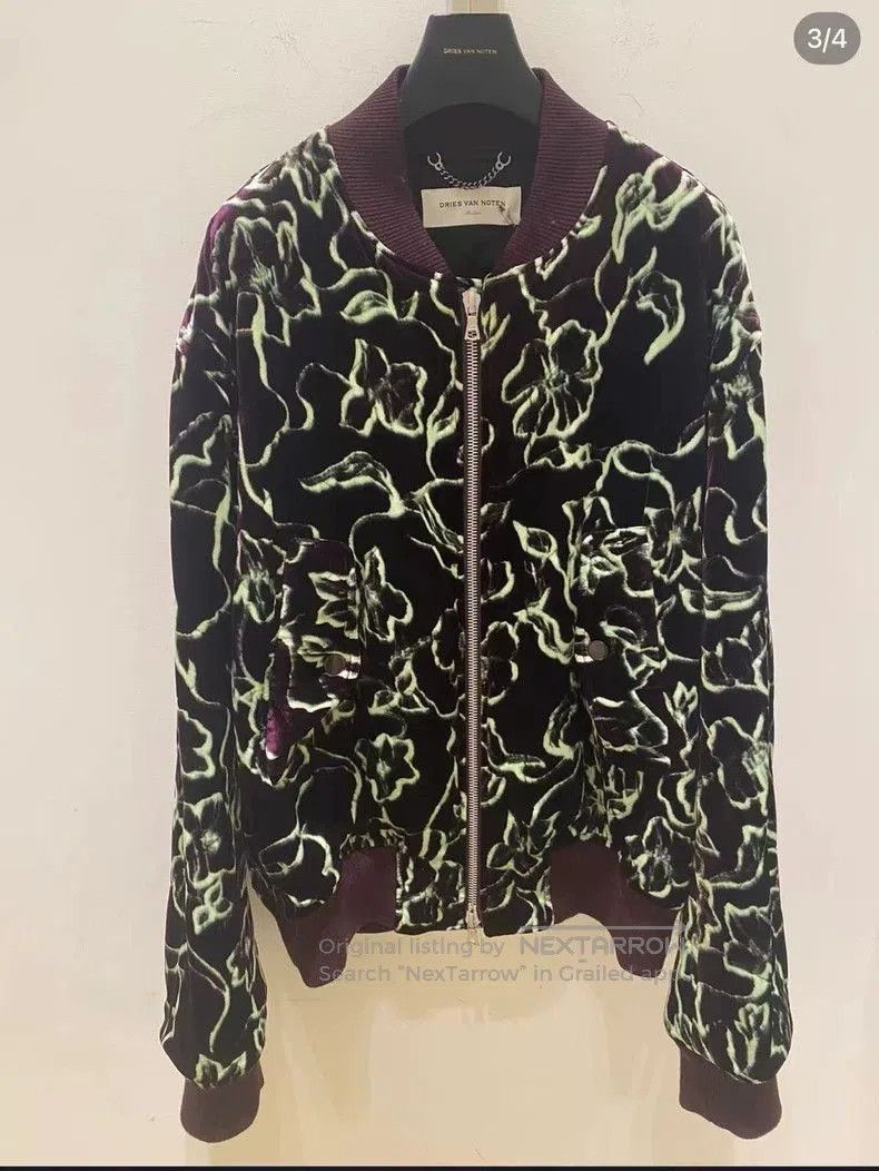Dries Van Noten Dries Van Noten Men's Floral Bomber Jacket. Size US L / EU 52-54 / 3 - 4 Thumbnail