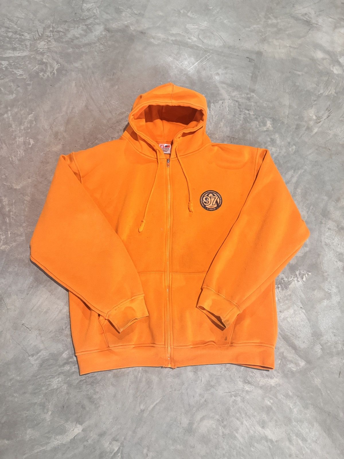 Other Bay-Side distressed orange zip up hoodie Size US XL / EU 56 / 4 - 1 Thumbnail