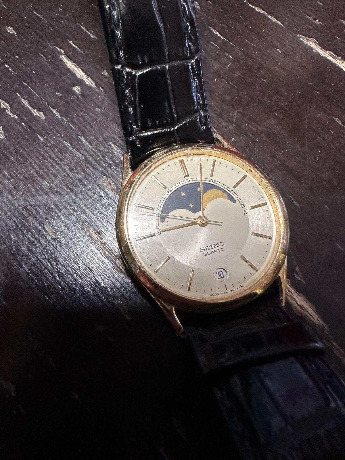 Seiko Vintage Seiko Moonphase 32 MM 7434-7009 Size ONE SIZE - 8 Thumbnail