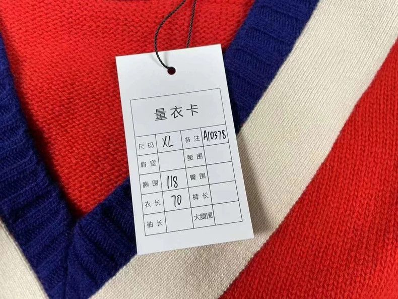 Gucci Gucci Red and blue stitching sweater 2503-Nextarrow Size US XL / EU 56 / 4 - 6 Thumbnail