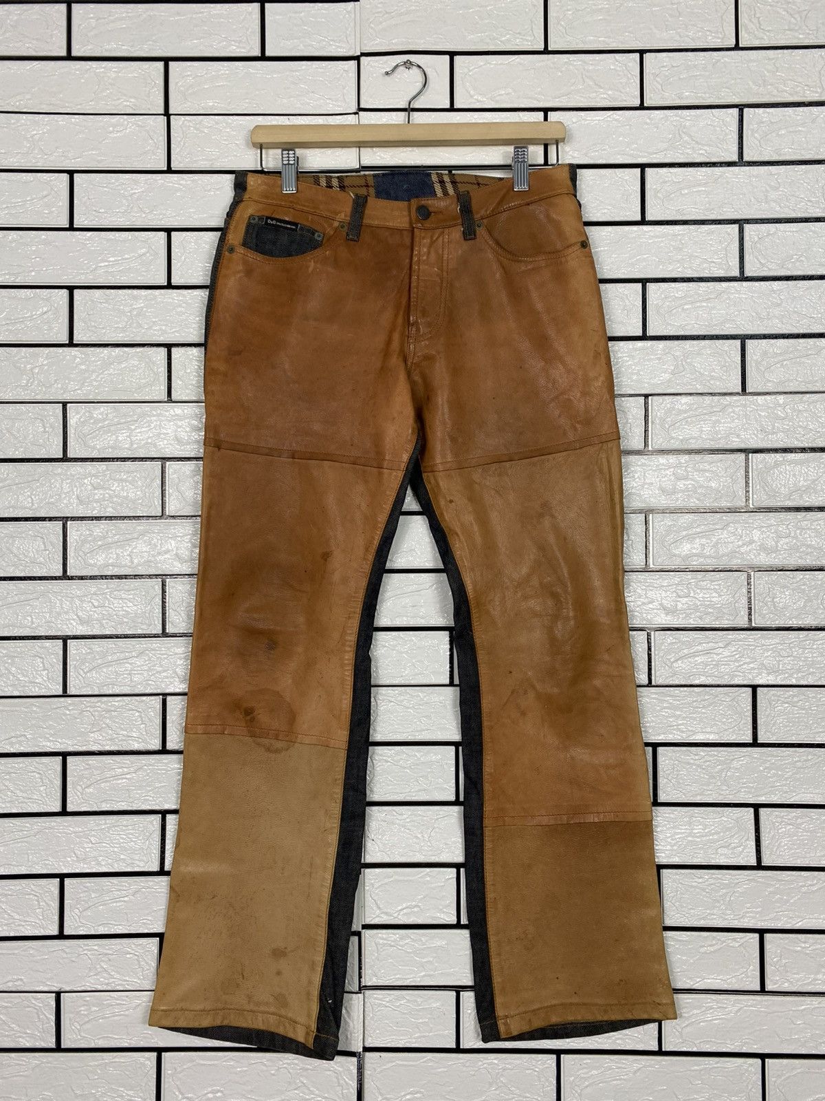 Dolce & Gabbana 🔥VINTAGE LEATHER & DENIM DOLCE GABBANA Size 28" / US 6 / IT 42 - 1 Thumbnail