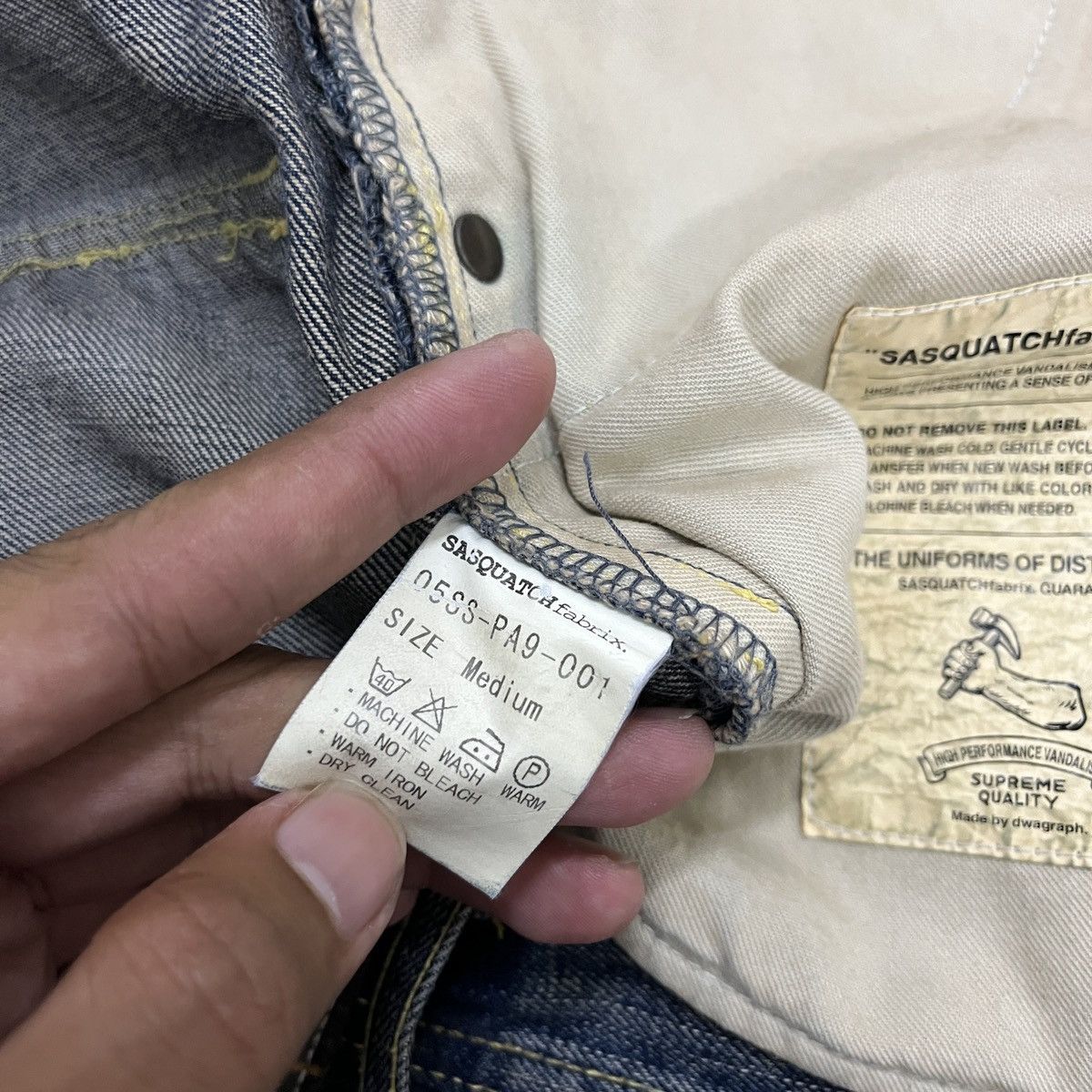 Sasquatchfabrix Vintage Sasquatchfabrix Logo Patch Denim Size US 34 / EU 50 - 12 Thumbnail