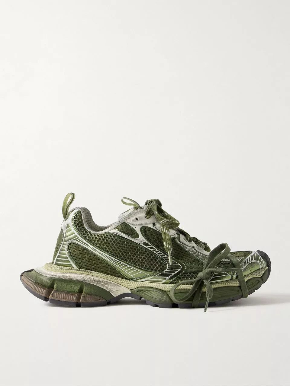 Balenciaga 3XL Kahki/Eggshell Low Top Sneakers New