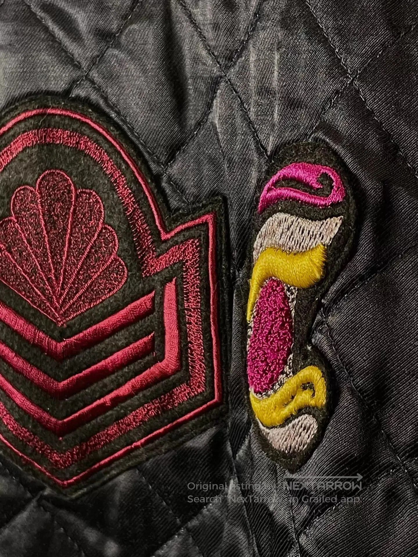 Dries Van Noten Black Quilted Front Embroidered Sweatshirt. Size US S / EU 44-46 / 1 - 6 Thumbnail