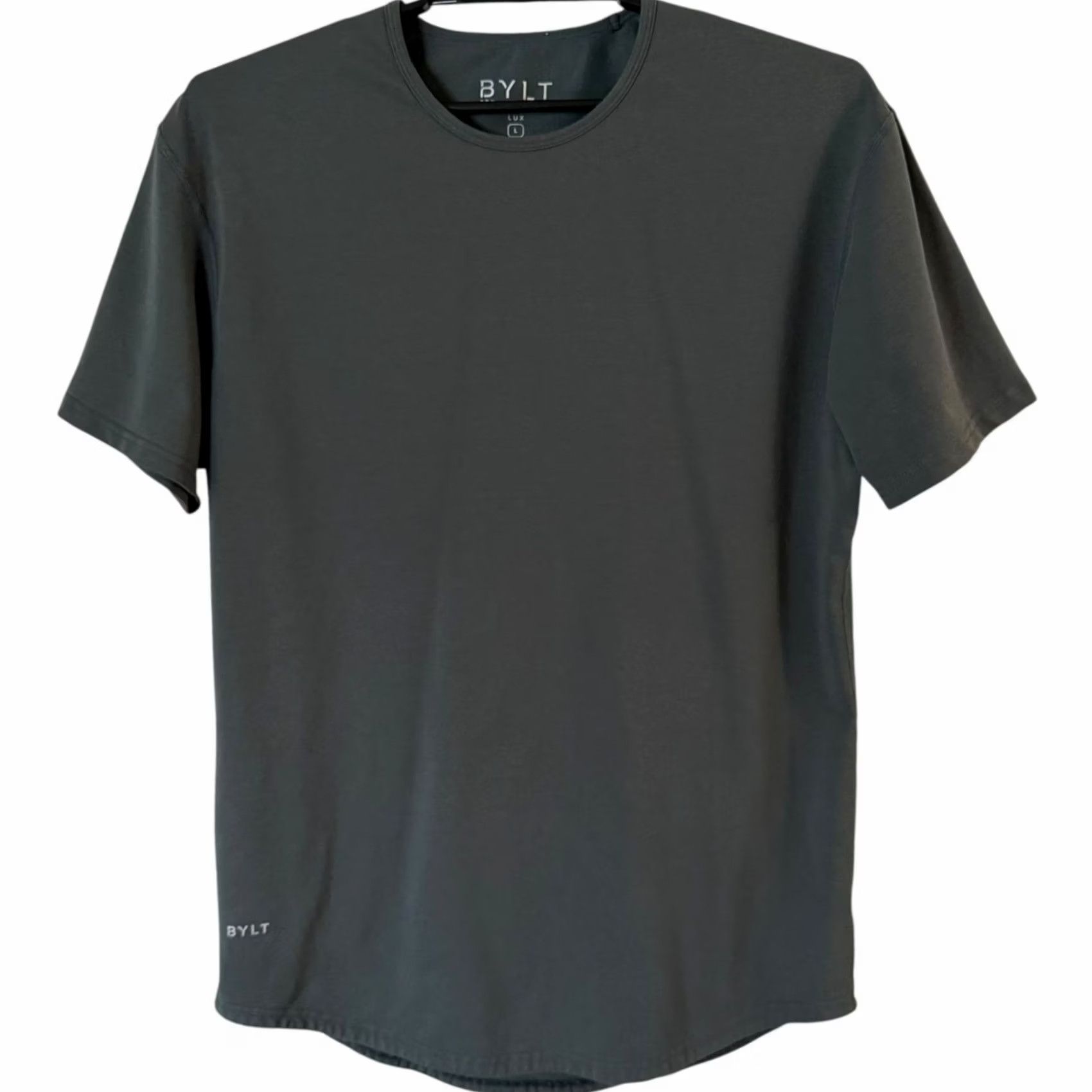 Vintage BYLT Drop Cut Lux T-Shirt Gray Men's L Crew Neck Short Sleeve Curved Hem Basic Tee Size US L / EU 52-54 / 3 - 2 Thumbnail
