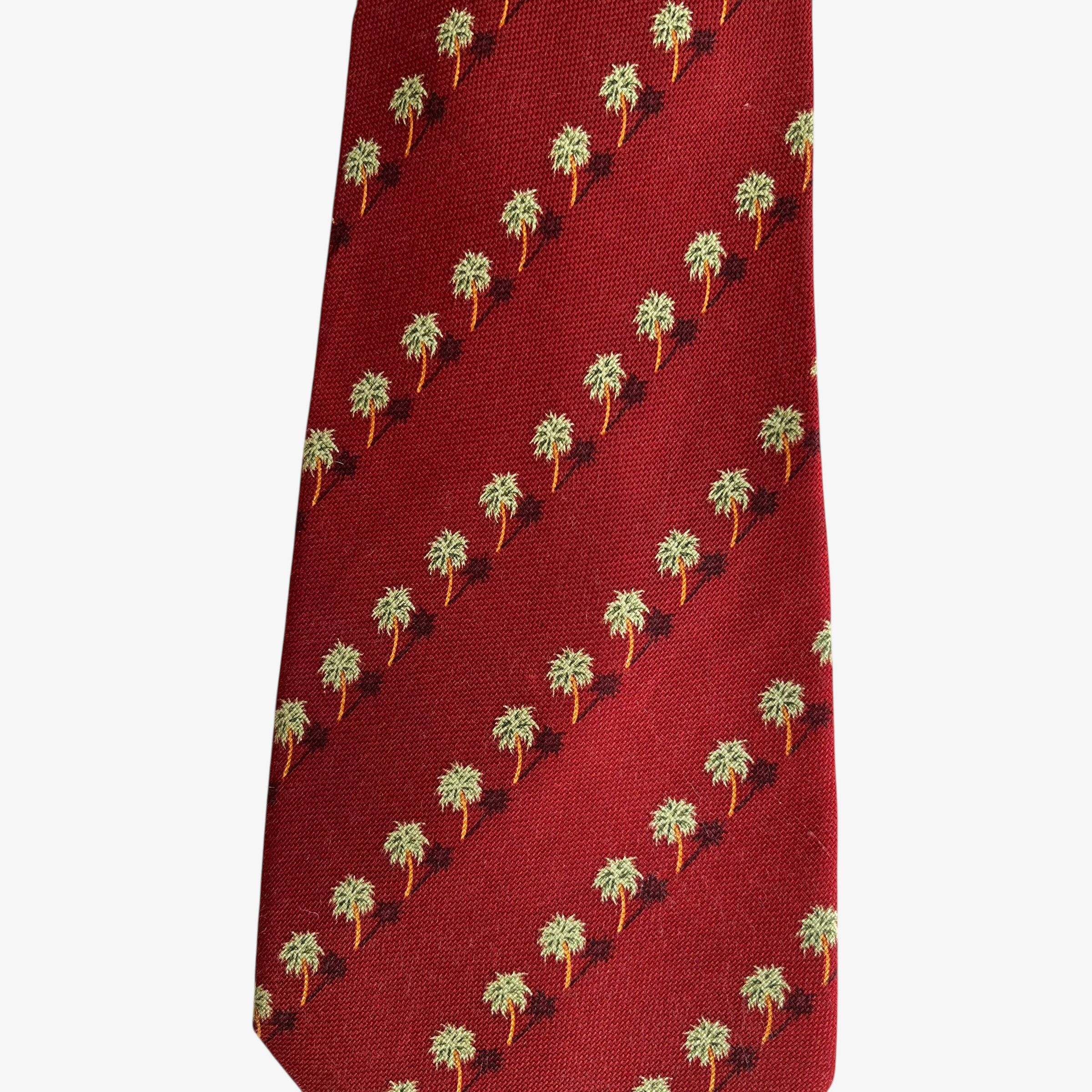Tommy Bahama Vintage 90s Tommy Bahama Palm Trees Striped Print Silk Tie Size ONE SIZE - 4 Thumbnail