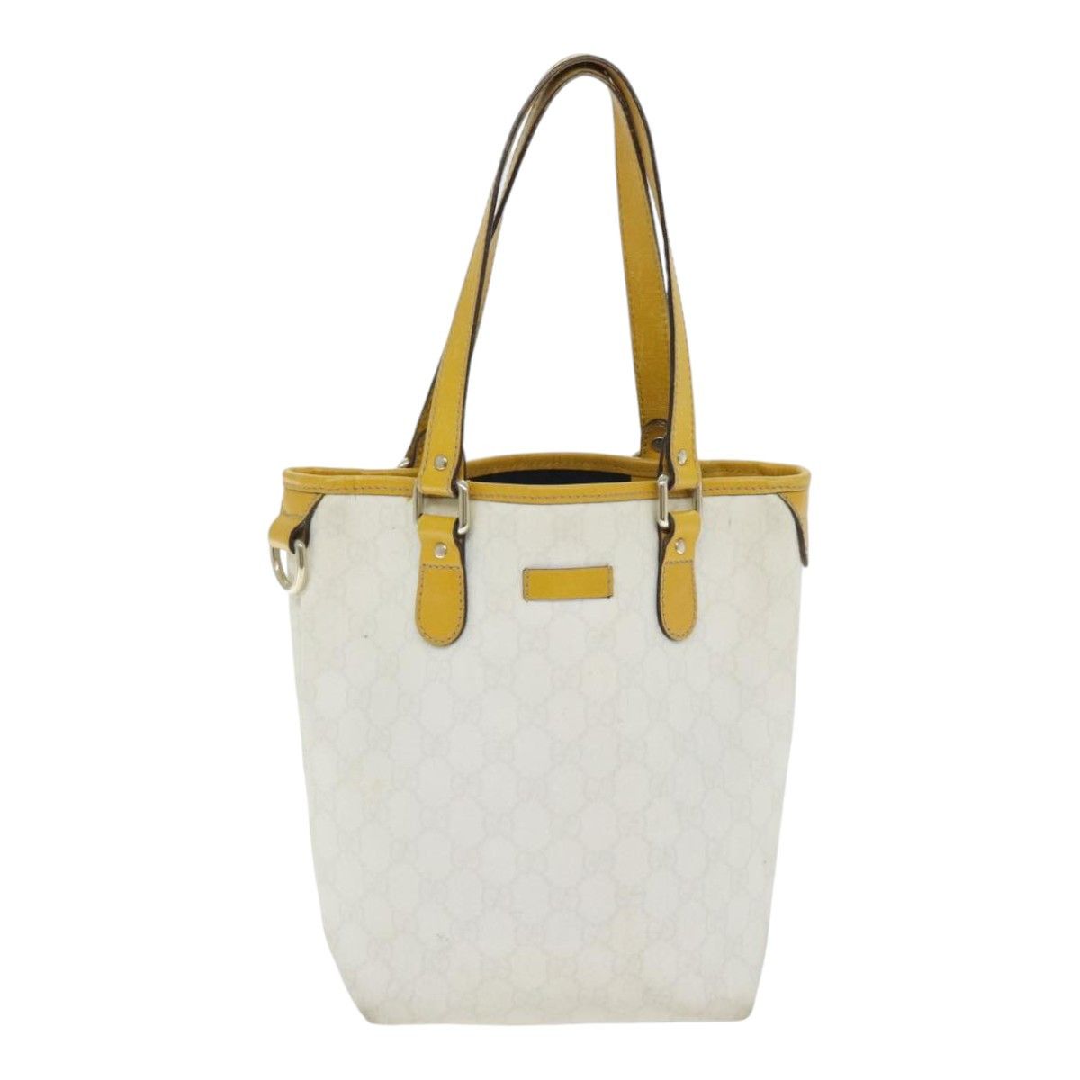 Gucci Gg Supreme White Leather Tote Bag (Pre-Owned) Size ONE SIZE - 1 Thumbnail