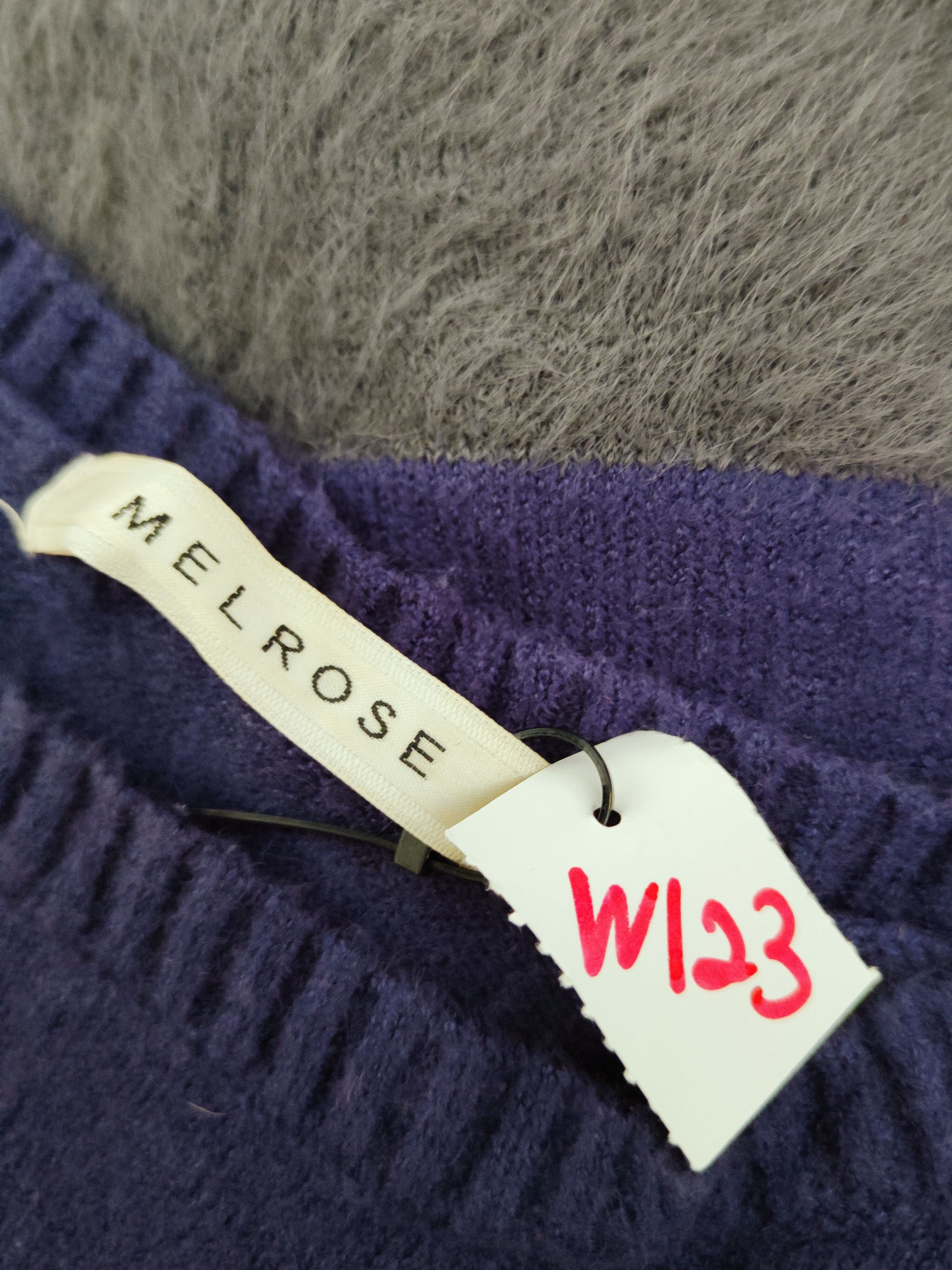 Japanese Brand × Melrose × Vintage Melrose Purple Gray Fur Mohair Knitwear Sweatshirts #w123 Size M / US 6-8 / IT 42-44 - 12 Thumbnail