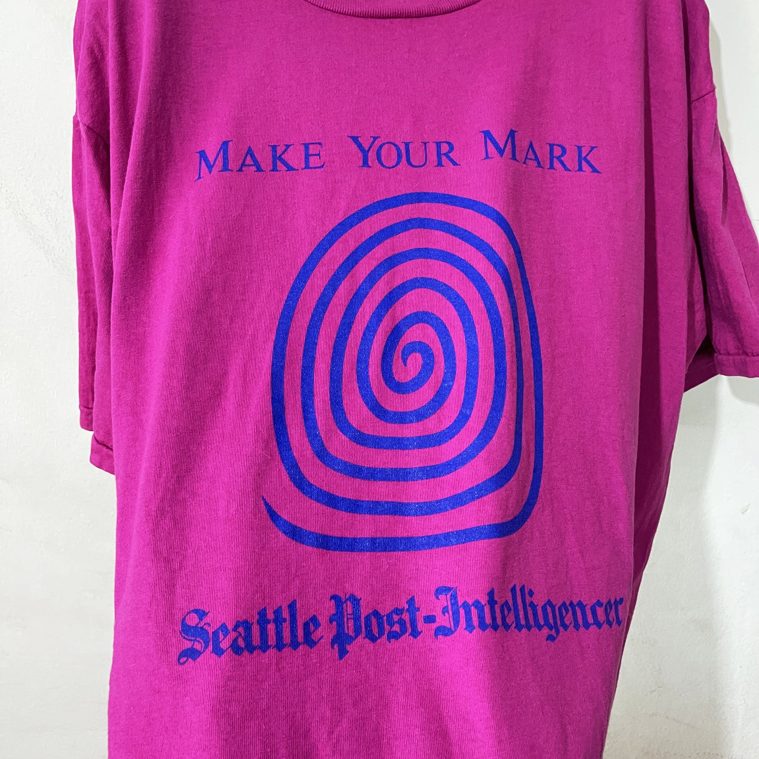 Vintage Vintage 90s Seattle Make Your Mark T-Shirt Size US XXL / EU 58 / 5 - 2 Thumbnail