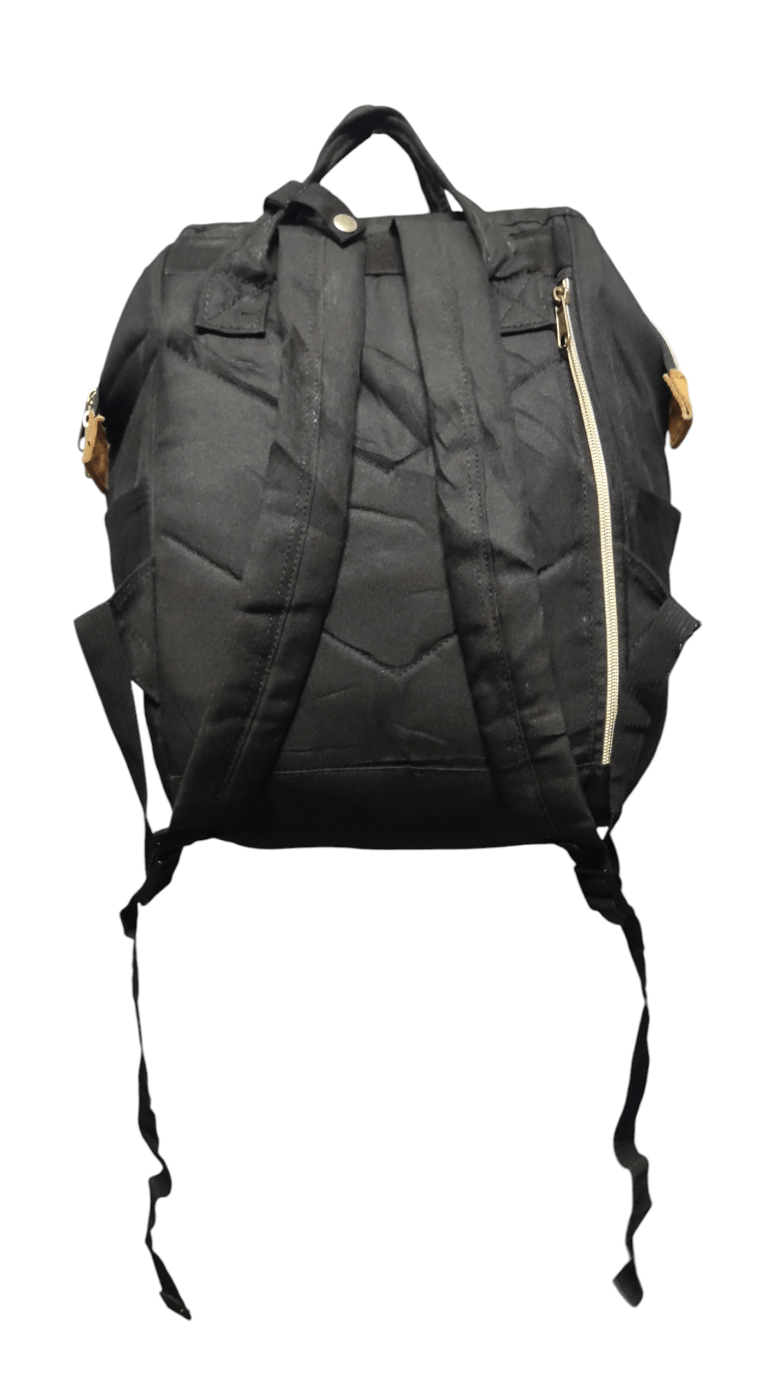 Japanese Brand Anello Black Canvas Backpack w Gold Hardware Size ONE SIZE - 2 Thumbnail