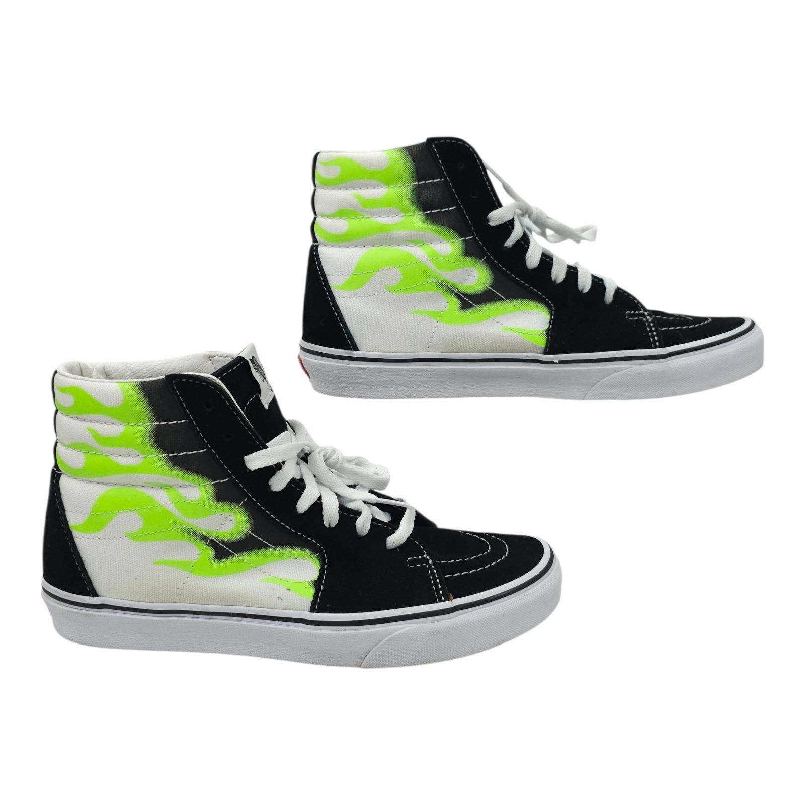 Vans Vans Sk8-Hi Green Flame Black White Sneaker Men 9 Women 10.5 Size US 9 / EU 42 - 12 Thumbnail