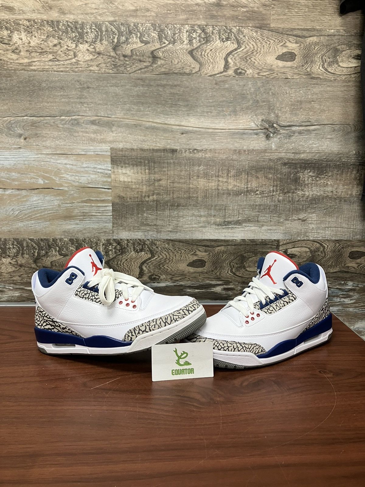 image of Jordan Brand 3 Retro True Blue Size 9 Shoes in White/Blue, Men's