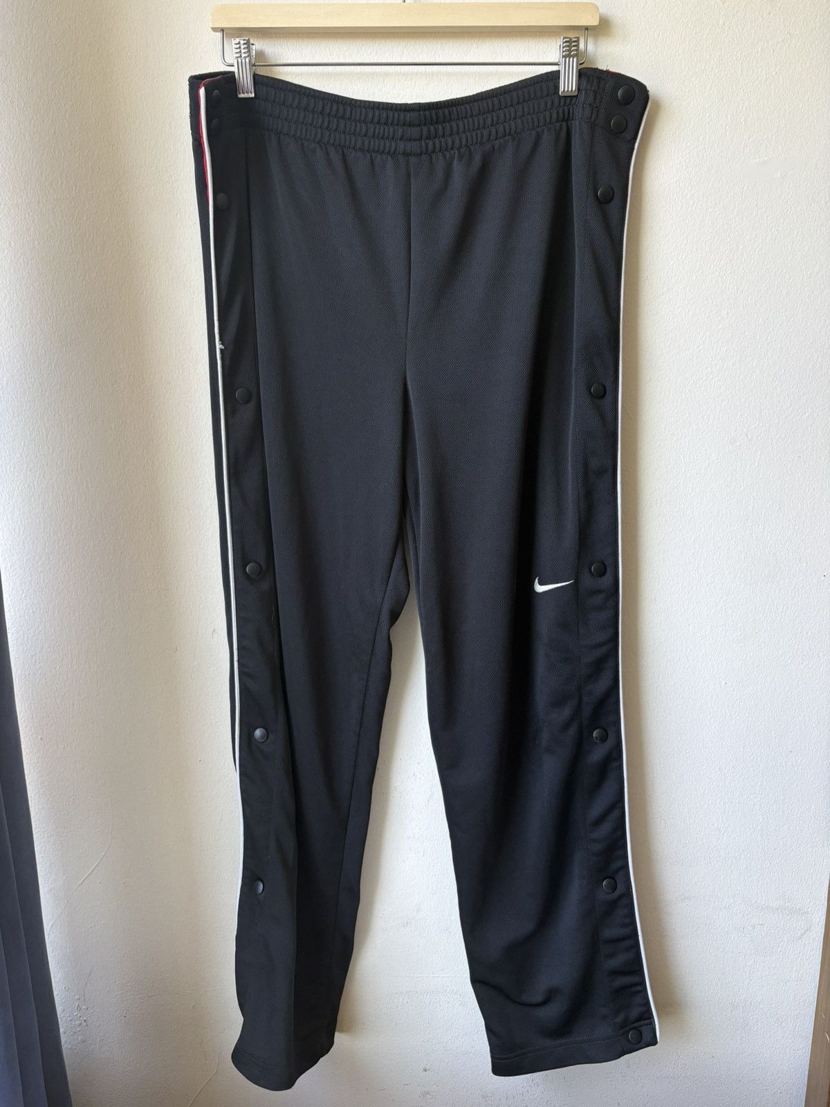 90s NIKE ナイキ Mesh side snap button pant Nike × Vintage Vintage 90s Nike Snap Button Side Track Pants | Grailed