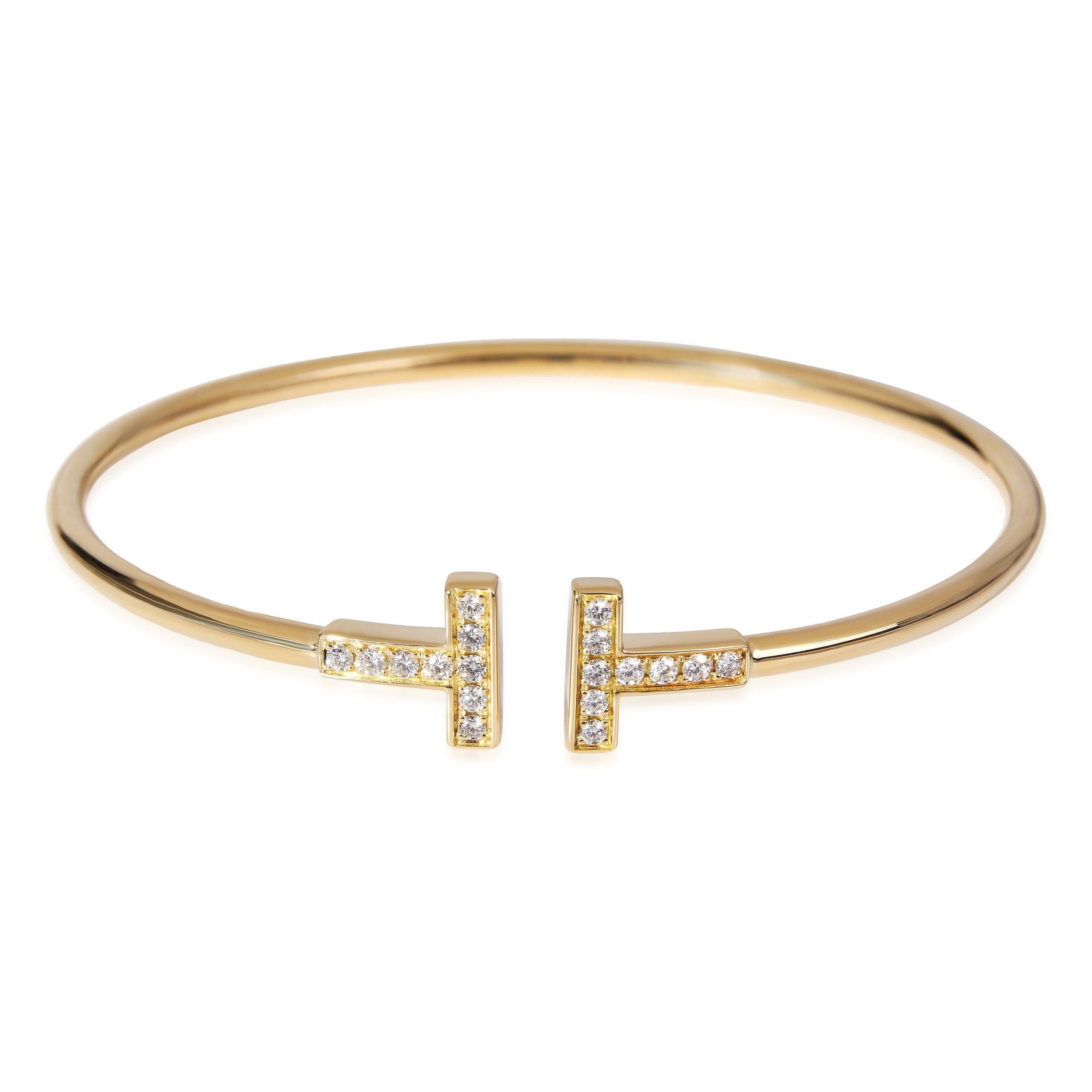 Tiffany & Co. Tiffany & Co. T Wire Diamond Bracelet in 18K Yellow Gold Size ONE SIZE - 1 Thumbnail