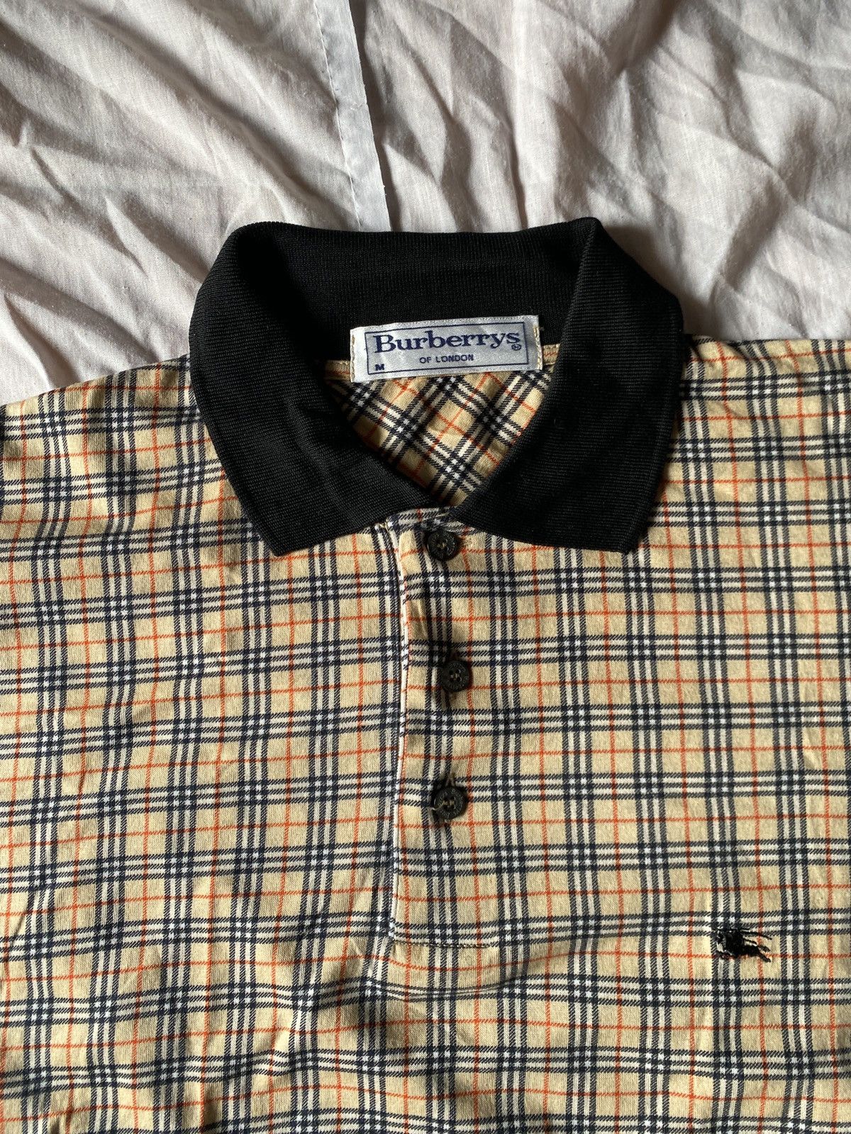 Burberry × Vintage Vintage Burberrys Poloshirt Short Sleeve Size US M / EU 48-50 / 2 - 2 Thumbnail