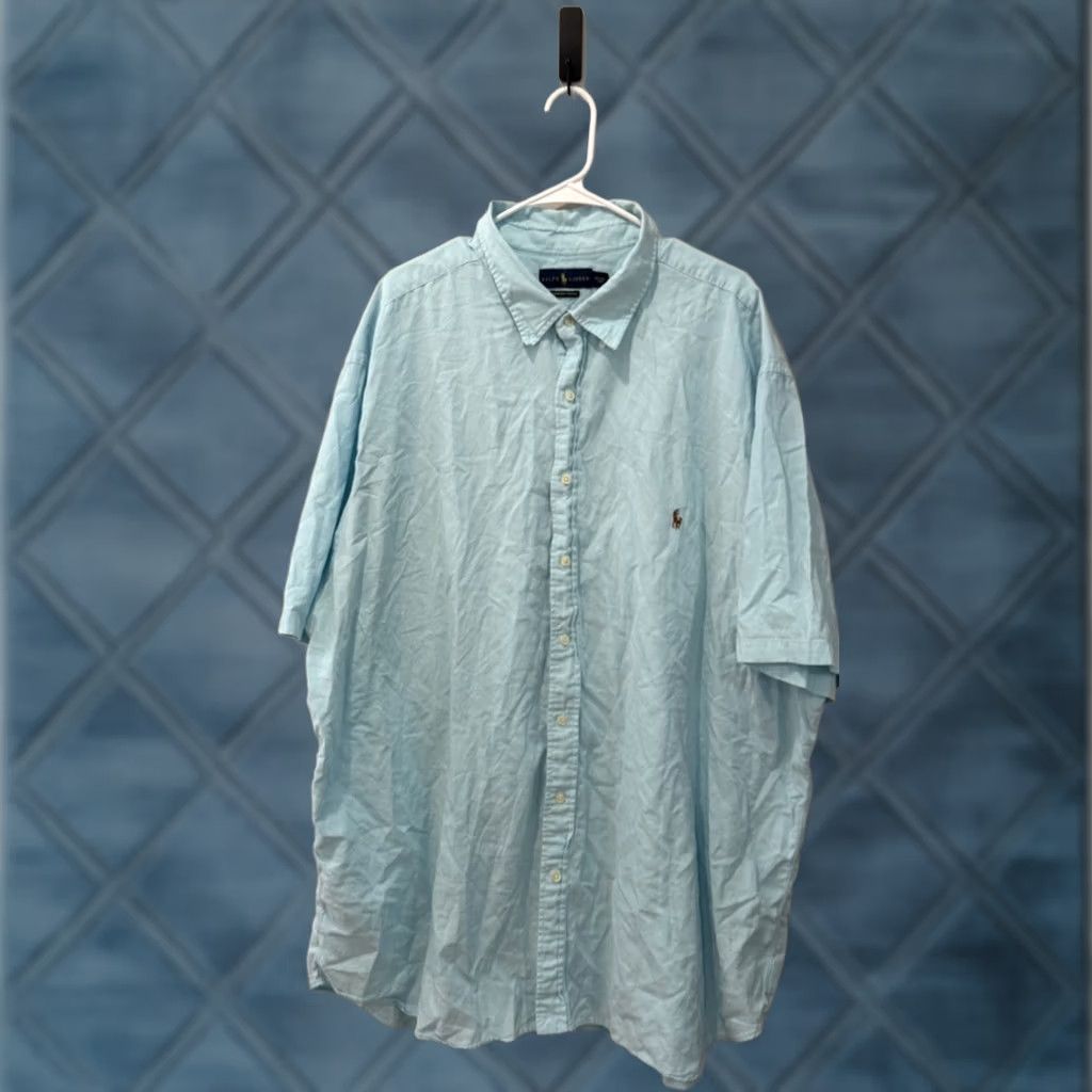 Ralph Lauren Ralph Lauren Blue Chambray Oxford Shirt Mens 4XLT Button Down Short Sleeve Casual Size US XXL / EU 58 / 5 - 1 Thumbnail