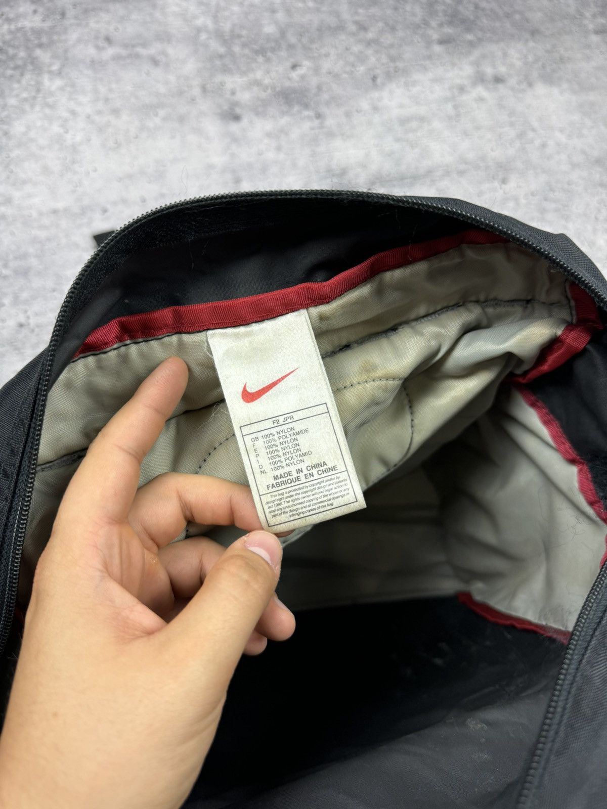 Nike × Vintage Vintage Nike 90’s Y2K Swoosh Logo Drill Archive Backpack Bag Size ONE SIZE - 18 Thumbnail
