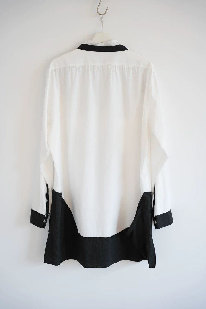 Yohji Yamamoto Yohji Yamamoto 23aw black and white panel reversible shirt Size US XL / EU 56 / 4 - 2 Thumbnail