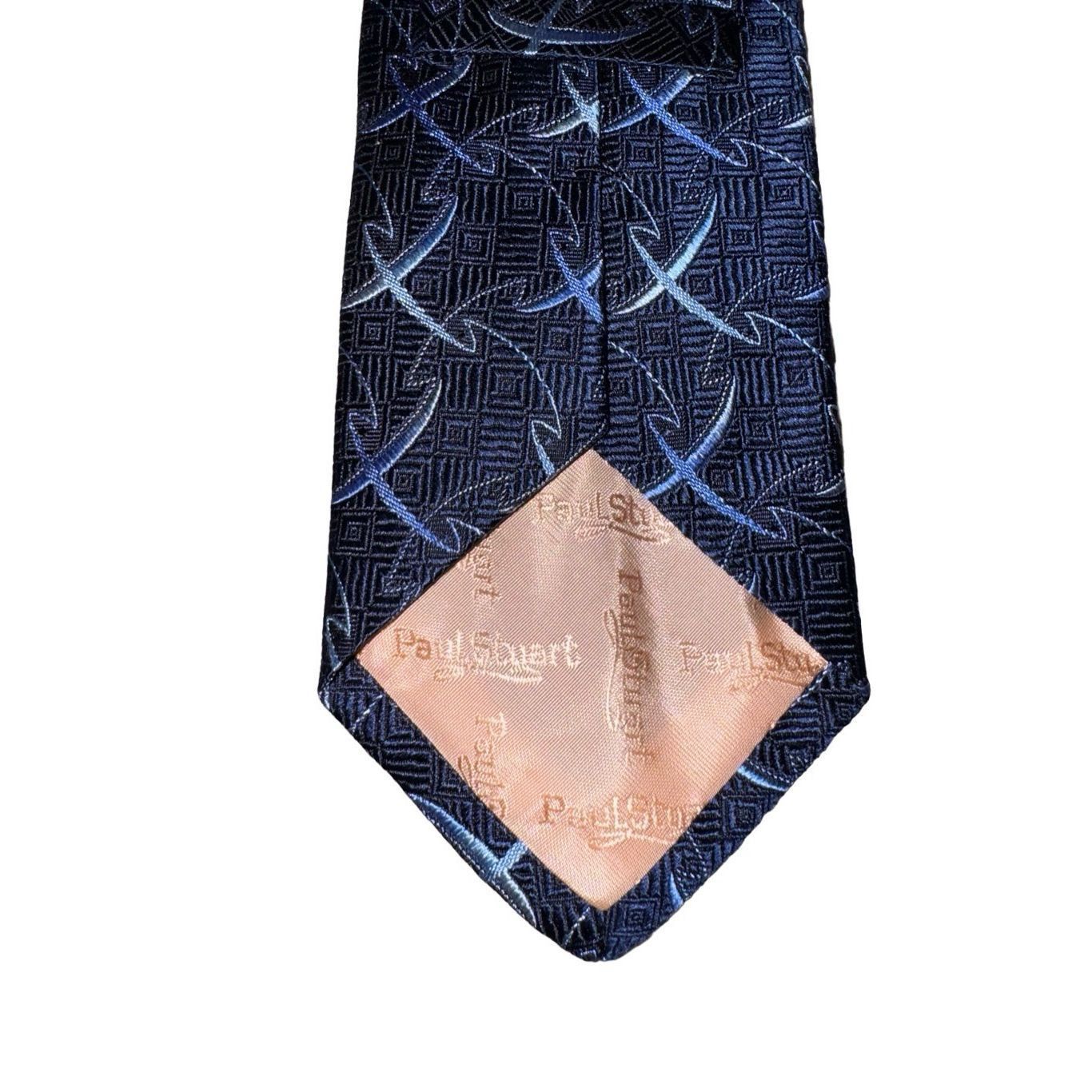 Paul Stuart Paul Stuart Navy Slice 100% Silk Handmade in USA Neck Tie Size ONE SIZE - 5 Thumbnail