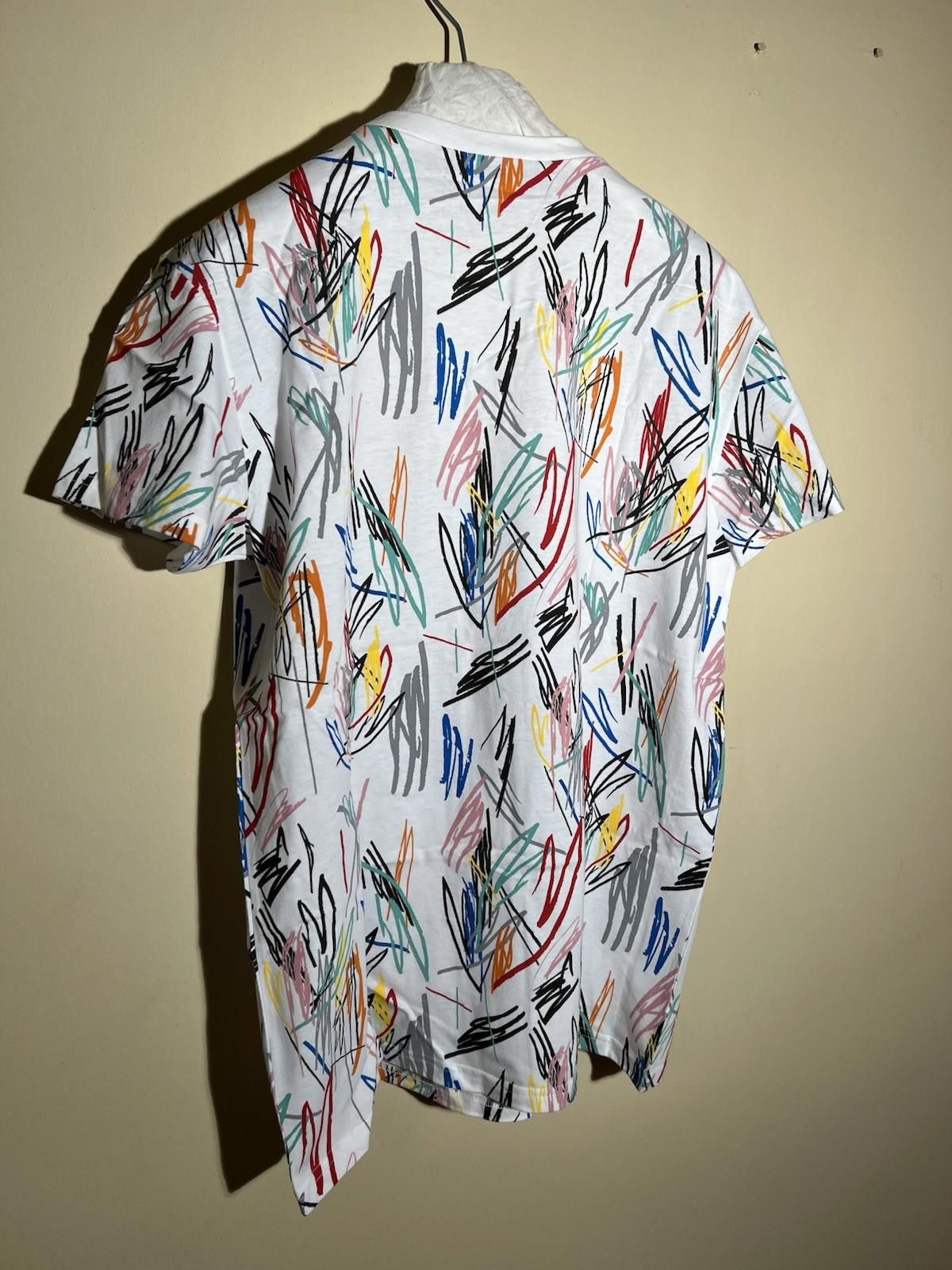 Dior Dior Homme White Scribble Printed Cotton T-Shirt XL Size US XL / EU 56 / 4 - 4 Thumbnail