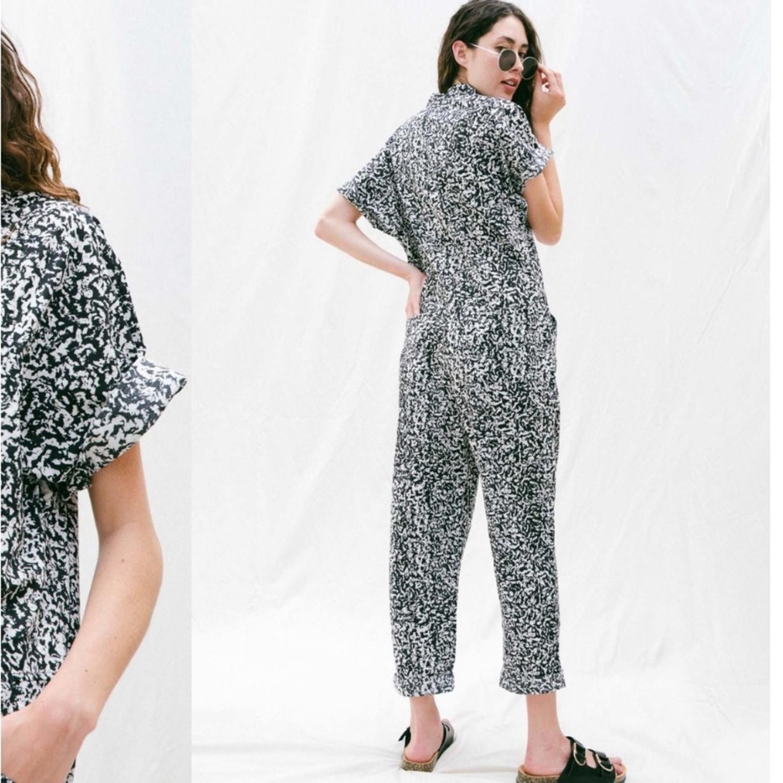 Pistol Lake Pistola Black and White Printed Jumpsuit Size 28" / US 6 / IT 42 - 2 Thumbnail