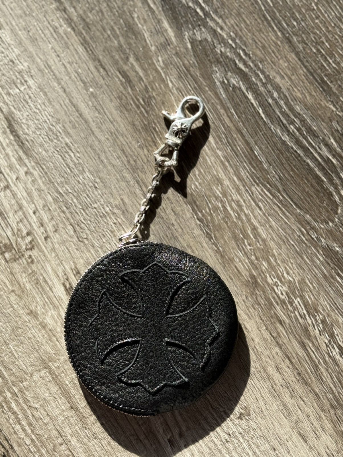 Chrome Hearts CHROME HEARTS Wallet Zip Tiny Coin Case BLACK | Grailed