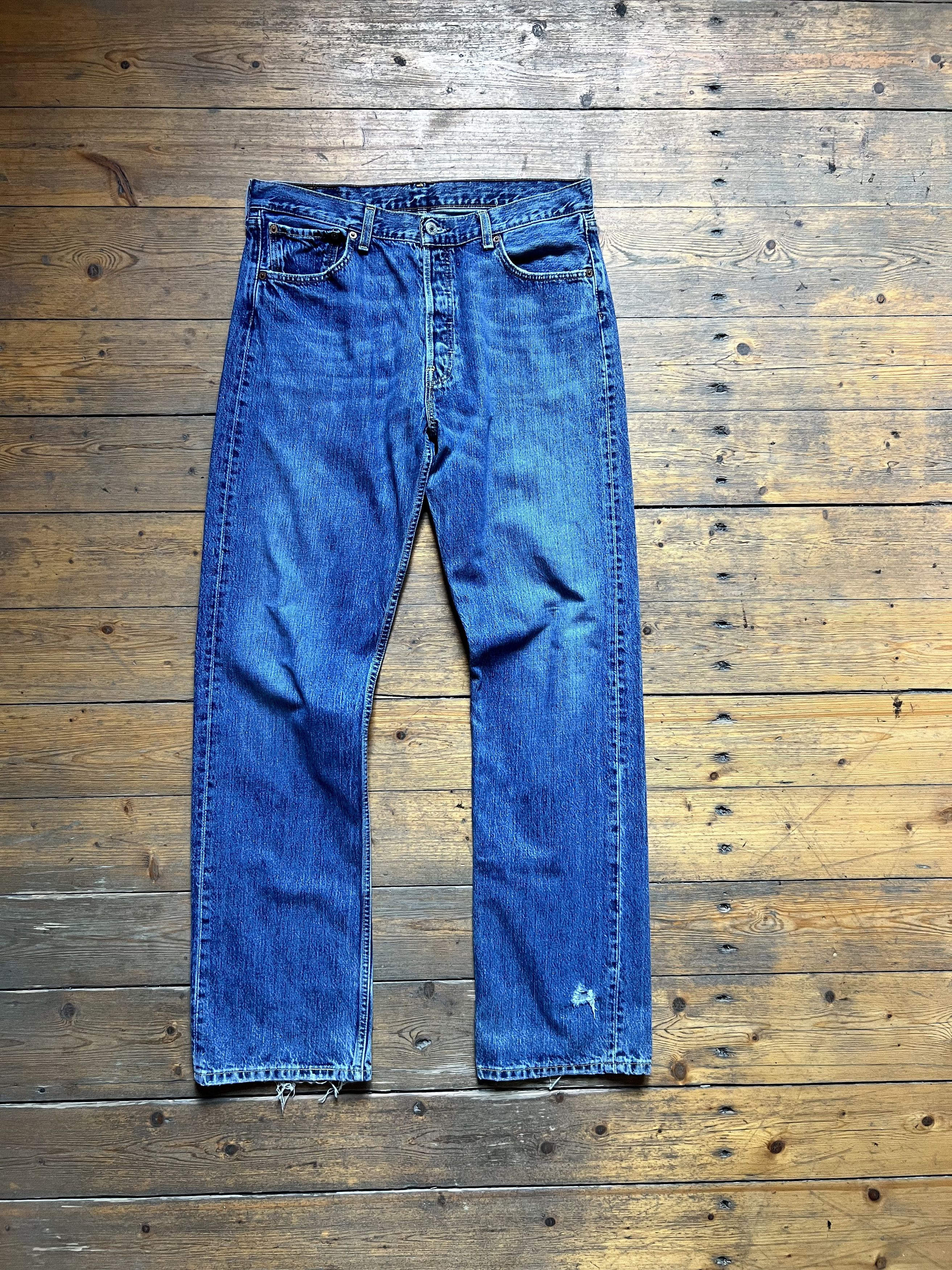 Levi's Vintage Clothing Levis Old Stressed 501 Denim Jeans Pants Size US 33 - 1 Thumbnail