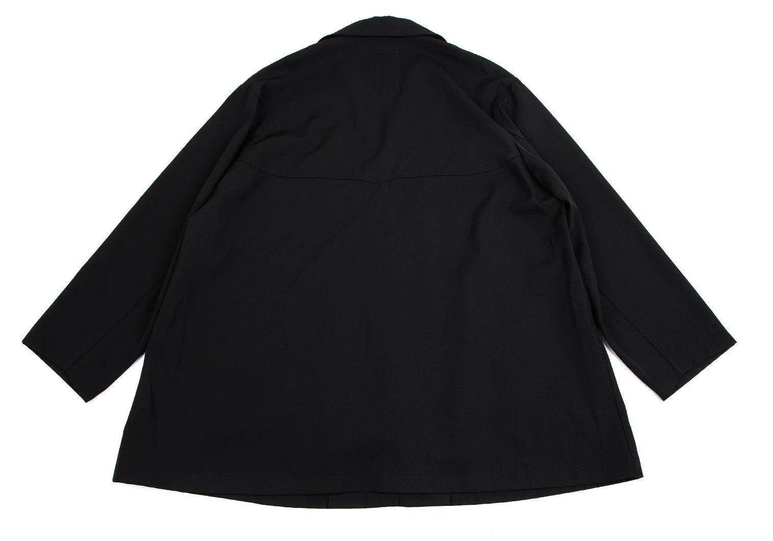 Yohji Yamamoto Yohji Yamamoto Wool Gabardine Long Jacket Size US M / EU 48-50 / 2 - 17 Thumbnail