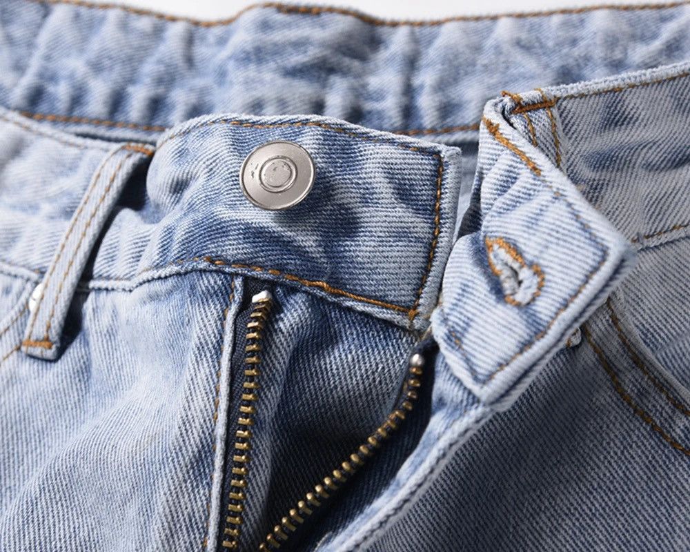 Japanese Brand × Vintage Frayed Jeans High Street Vibe Ripped with Holes Retro Style Size US 30 / EU 46 - 9 Thumbnail