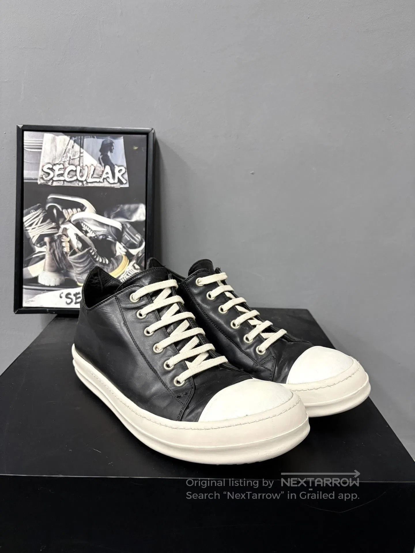 Rick Owens Rick Owens 16SS Men's Black White Low. Size US 7.5 / EU 40-41 - 3 Thumbnail