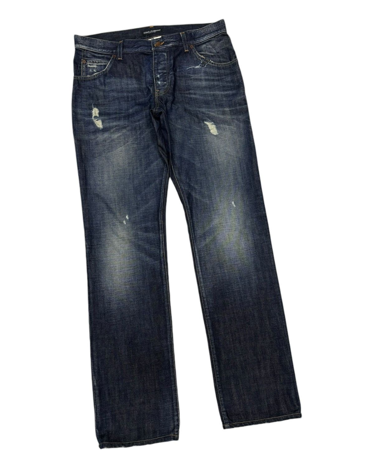 Dolce & Gabbana 🔥DOLCE & GABBANA BLUE DISTRESSED DENIM JEANS Size US 34 / EU 50 - 5 Thumbnail