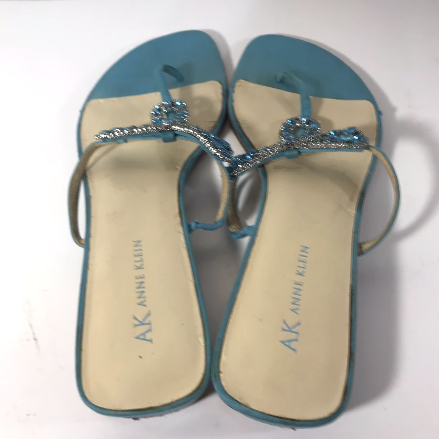 Anne Klein Anne Klein Blue Dragonfly Rhinestone T-Strap Flats Women’s Size 9M Summer Casual Size US 9 / IT 39 - 3 Thumbnail