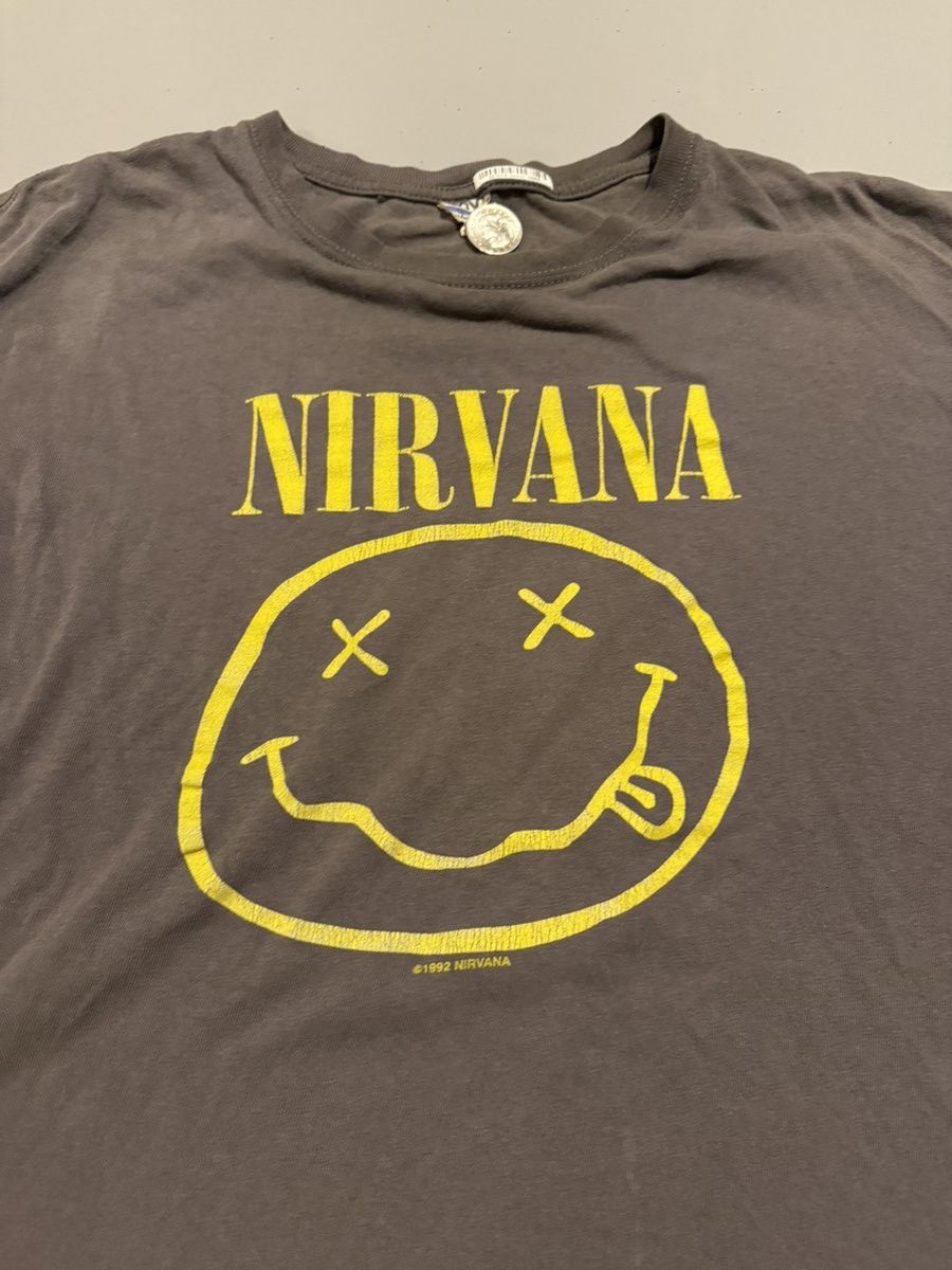 Anvil Vintage Nirvana Grunge Band T Shirt 90s 2000s Dated 1992 Size US L / EU 52-54 / 3 - 2 Thumbnail