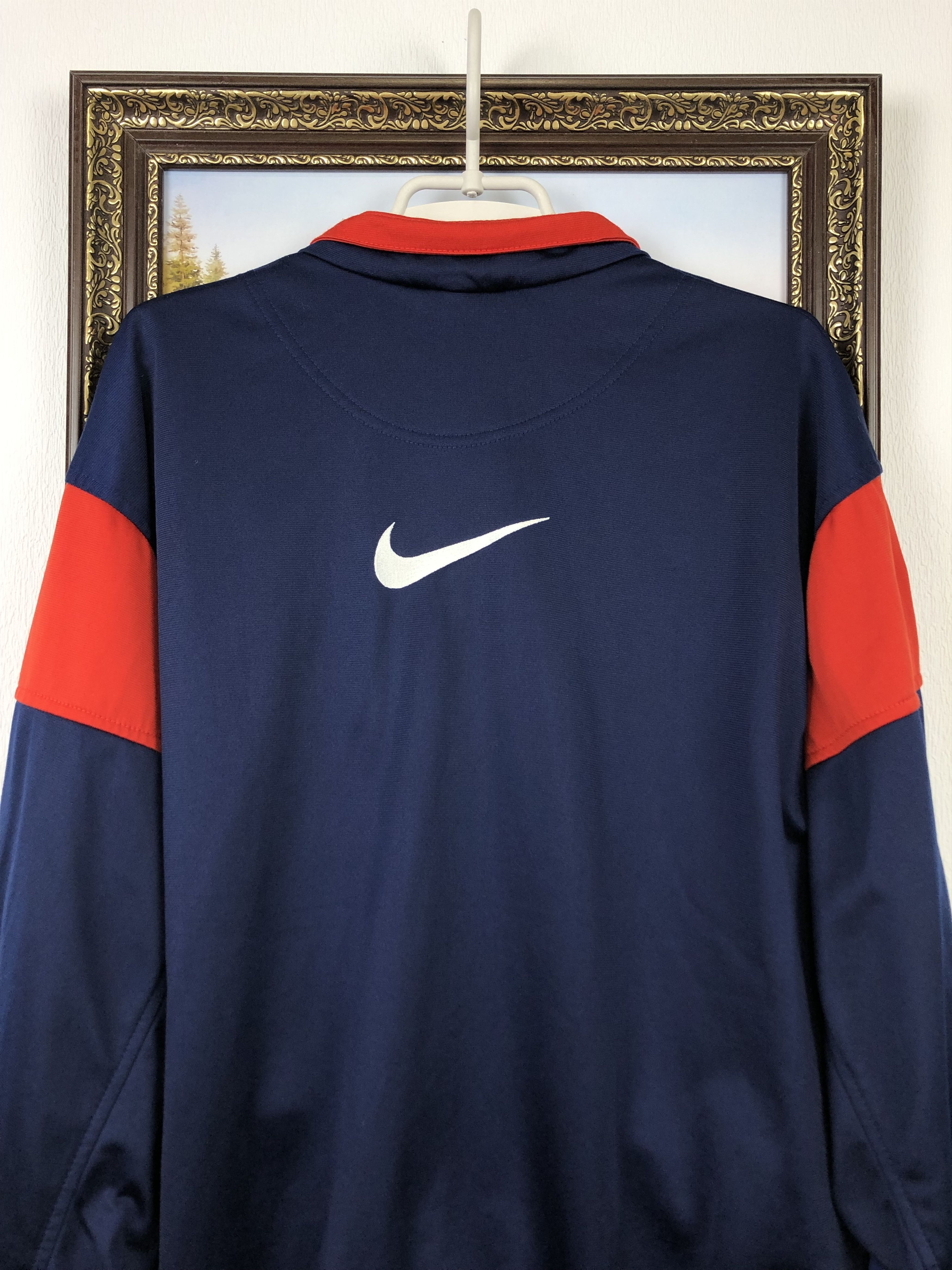 Nike Vintage Nike Jacket Sweatshirt Swoosh Track Top Zip Size US L / EU 52-54 / 3 - 14 Thumbnail