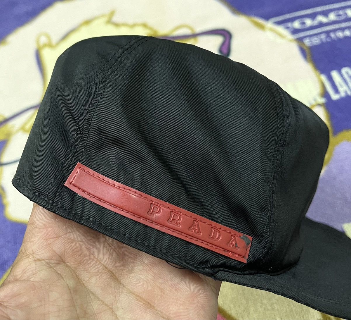 Prada Rare🔥PRADA Nylon Made in Italy Snapback Size ONE SIZE - 8 Thumbnail