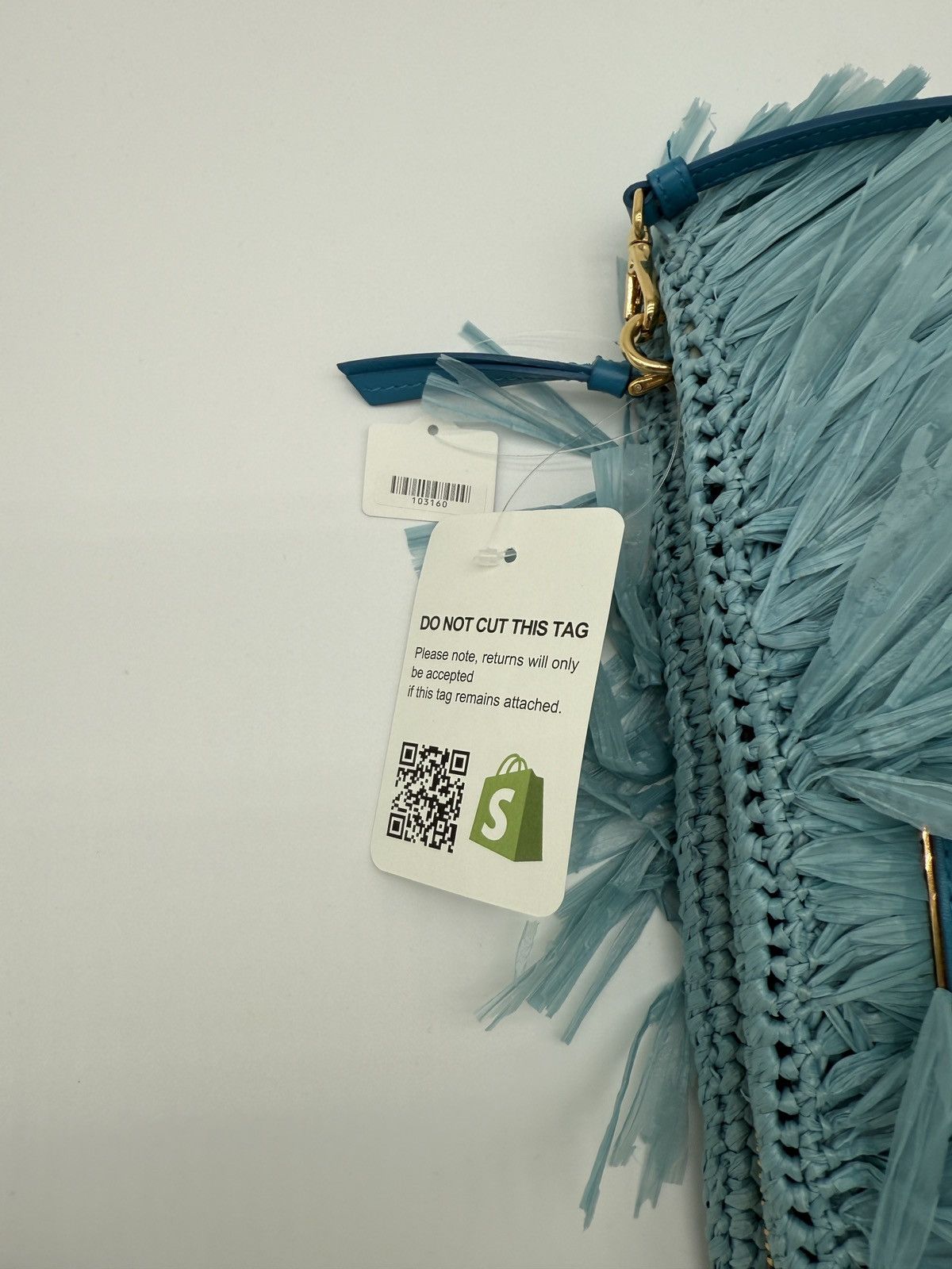 Prada Prada Blue Fringed Clutch Bag Size ONE SIZE - 11 Thumbnail
